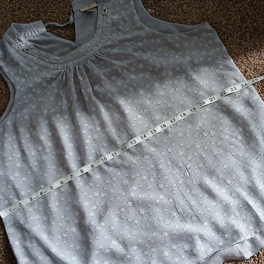 Roz& Ali lavender polka dot pleated blouse size 2X - Picture 15 of 16